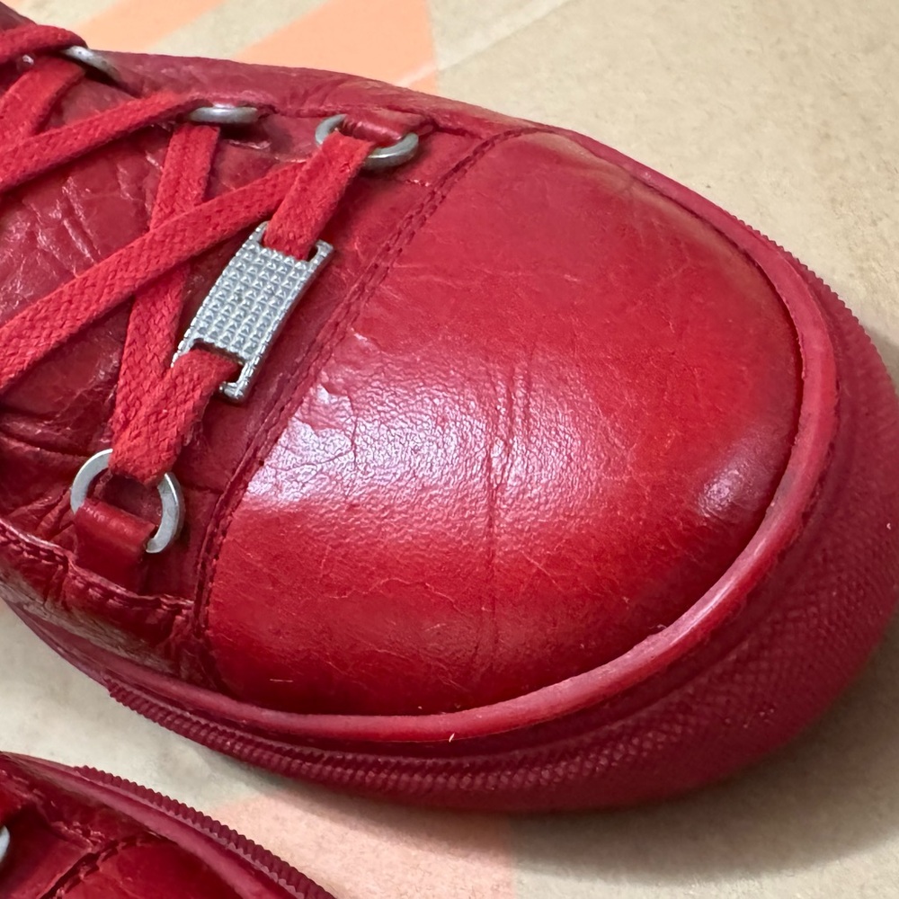 Balenciaga Red High-Top Sneakers - Picture 11 of 16